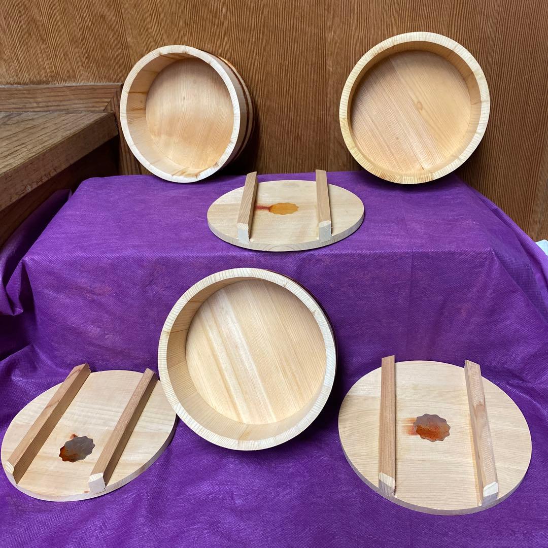 【未使用】木曽さわら　すし桶　寿司飯　ちらし桶　木製　おひつ　ミニおひつ