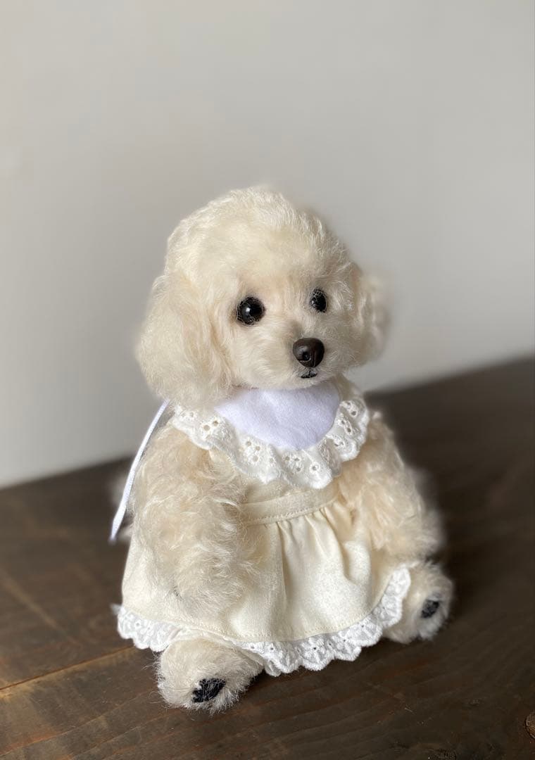 トイプードル　ホワイト　テディベア　ぬいぐるみ