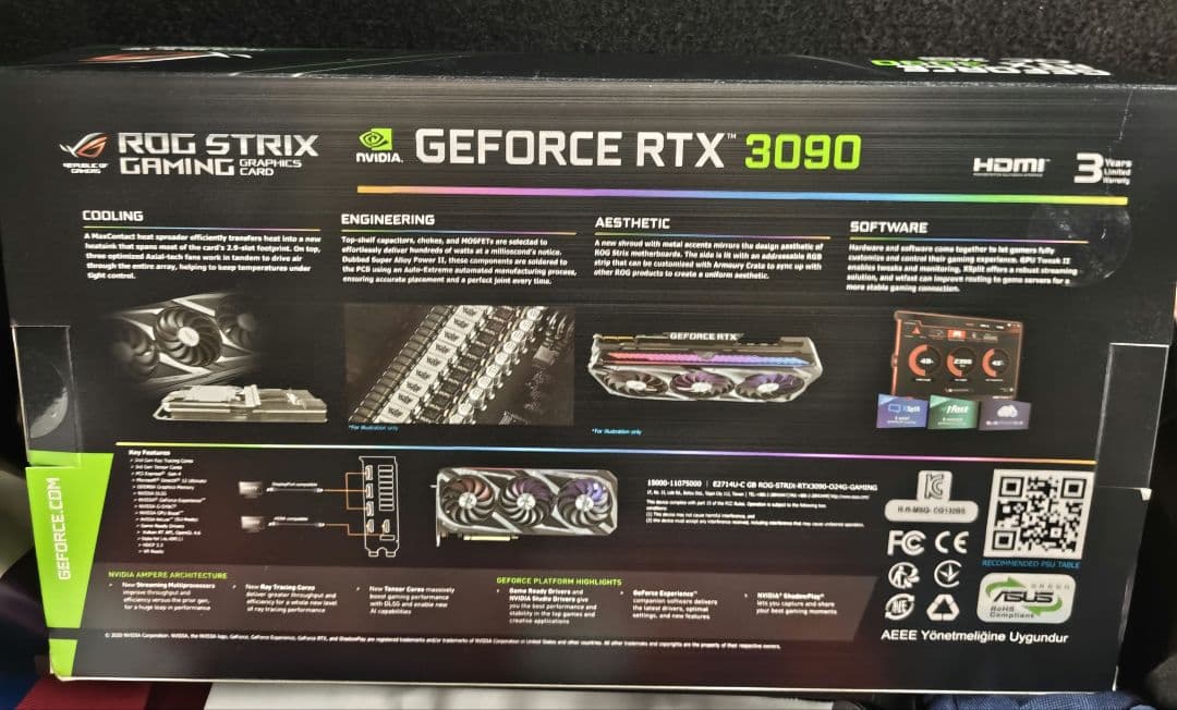 『動作品』ASUS ROG STRIX GeForce RTX 3090
