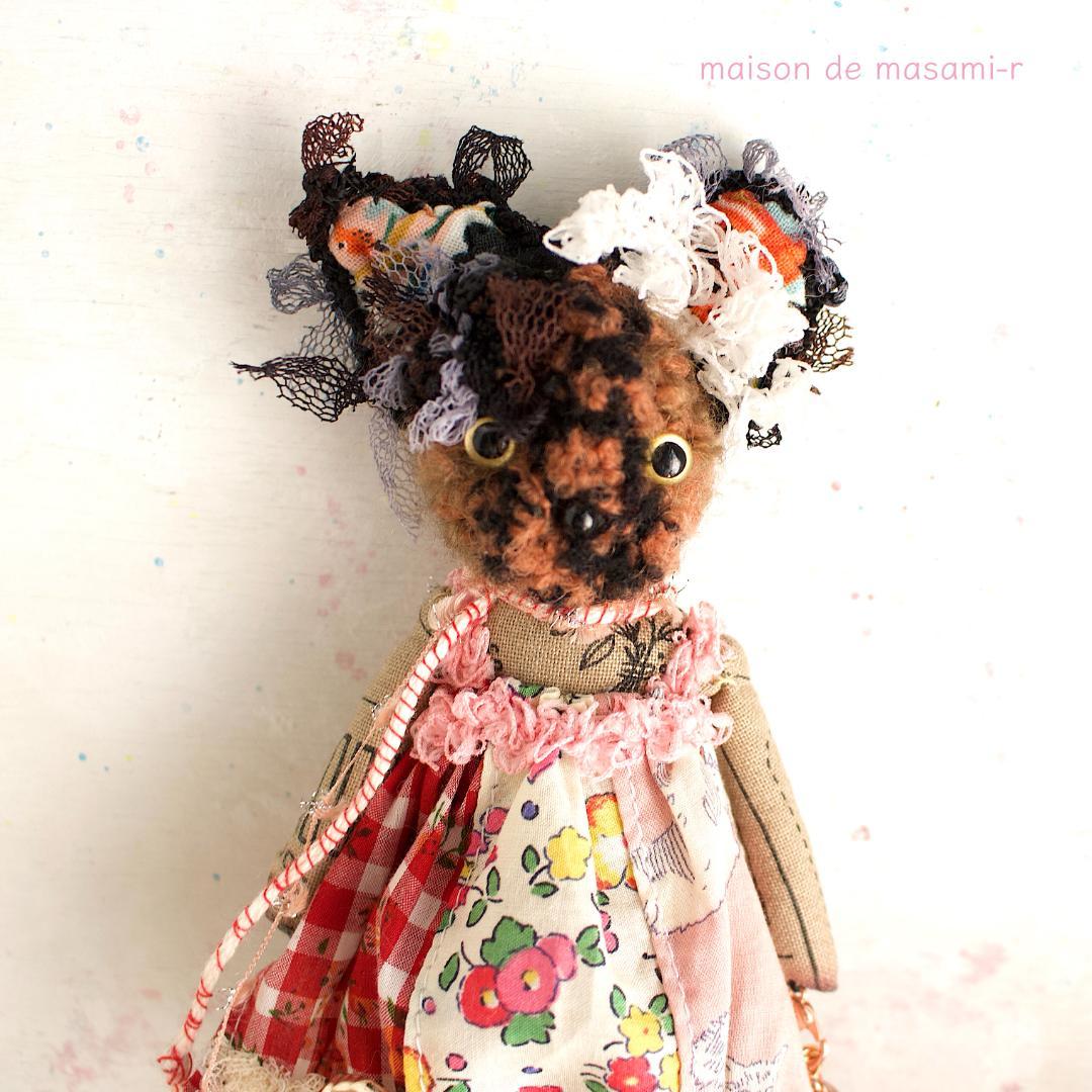 サビ猫のミニぬいぐるみ 14cm バックチャーム付き リバティ