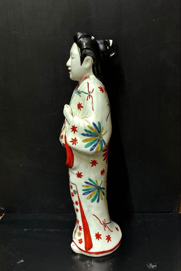 古伊万里 柿右衛門様式 色絵婦人像