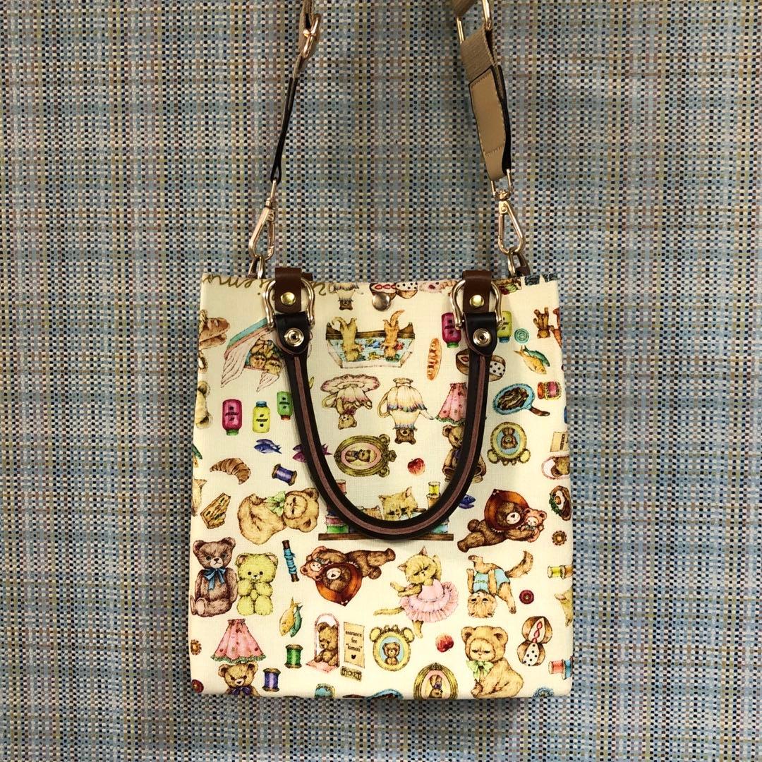 2005.ハンドメイド　縦長2wayトートバッグ　フランシュリッペ