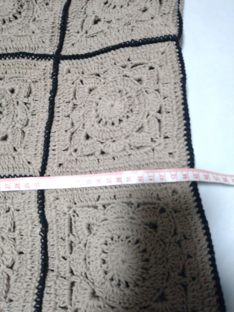 グラニースクエアトートバック モチーフ鞄 大きめトートバック手編み