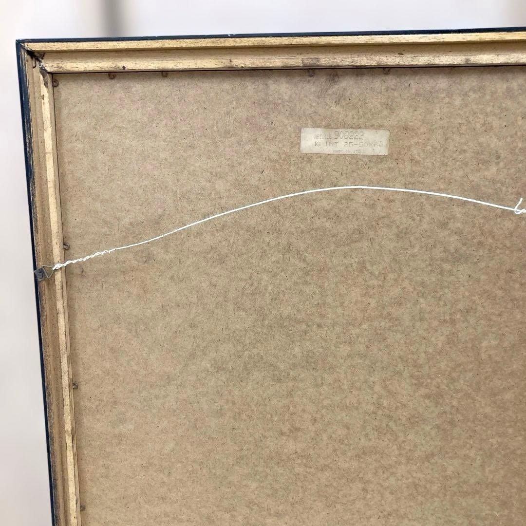 クリムト絵画　額縁付き　縁黒ゴールド　大きい イタリア製　番号　レトロ