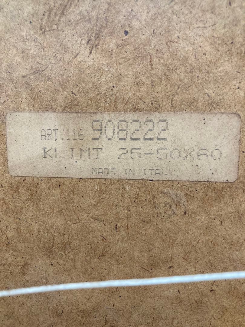 クリムト絵画　額縁付き　縁黒ゴールド　大きい イタリア製　番号　レトロ