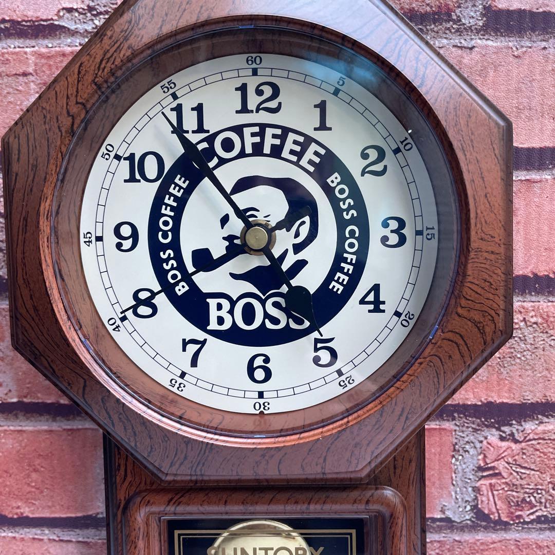 サントリー アンティークBOSS 非売品 未使用八角形壁掛け時計