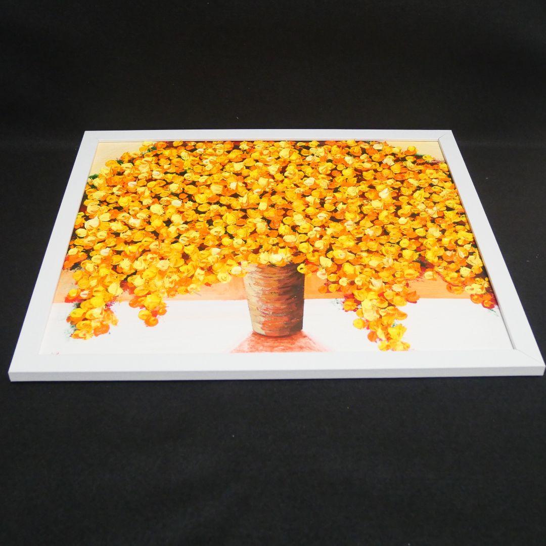 油絵 絵画 ミモザ 【四切木製】