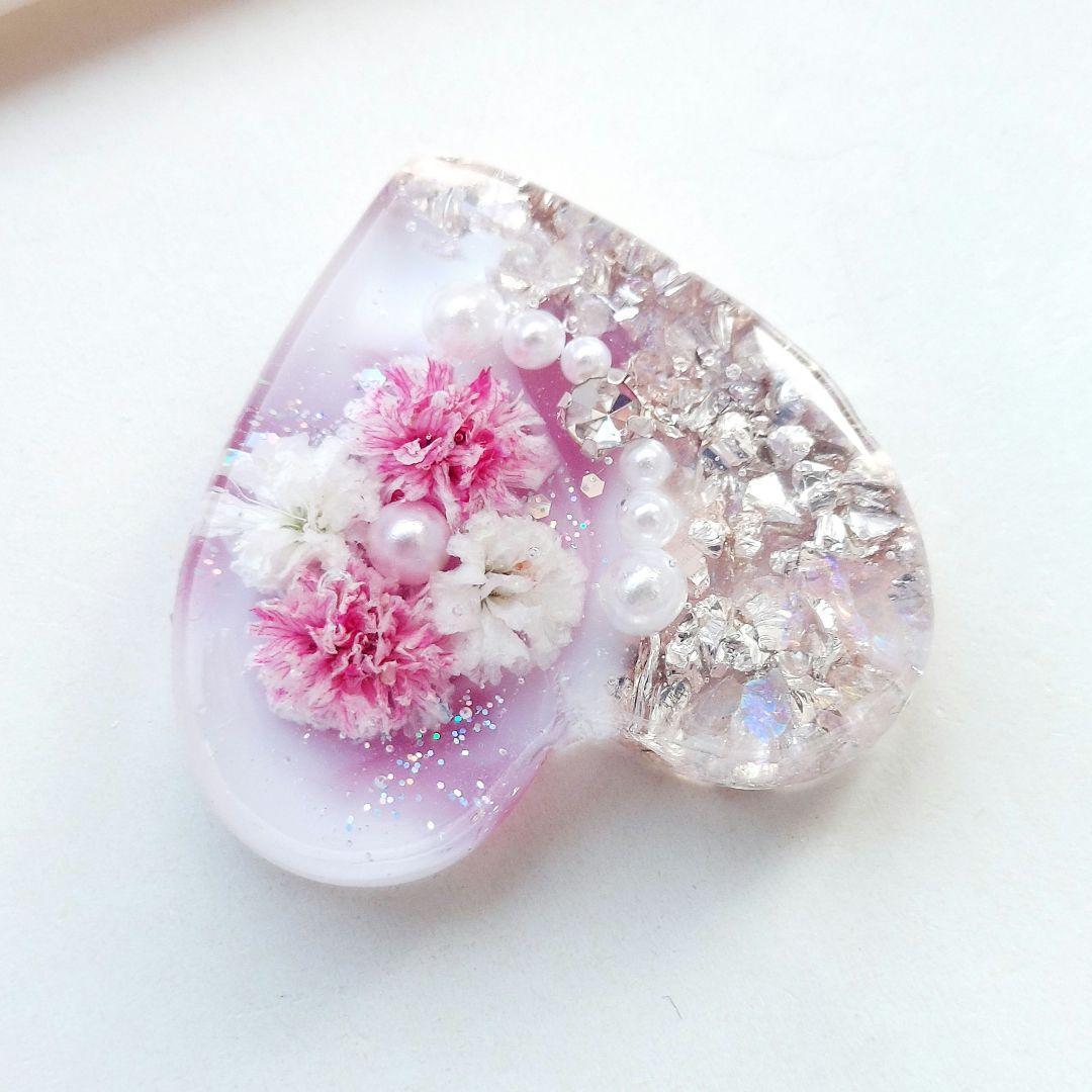 【1505】レジン　ヘアゴム　ポニーフック　ブロ―チ　ハンドメイド