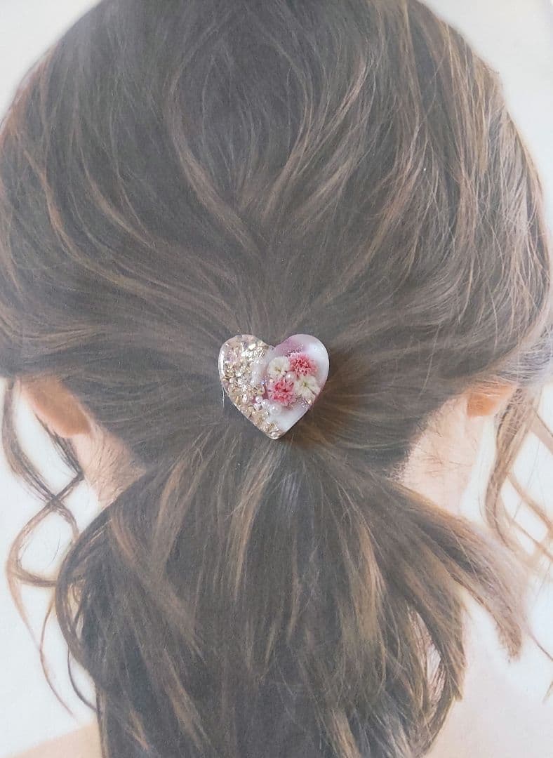 【1505】レジン　ヘアゴム　ポニーフック　ブロ―チ　ハンドメイド