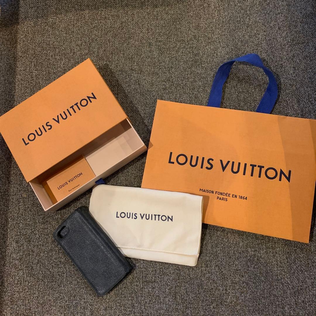 最終値下げ！iPhone7スマホケースダミエ箱保存袋紙袋、リボン付き