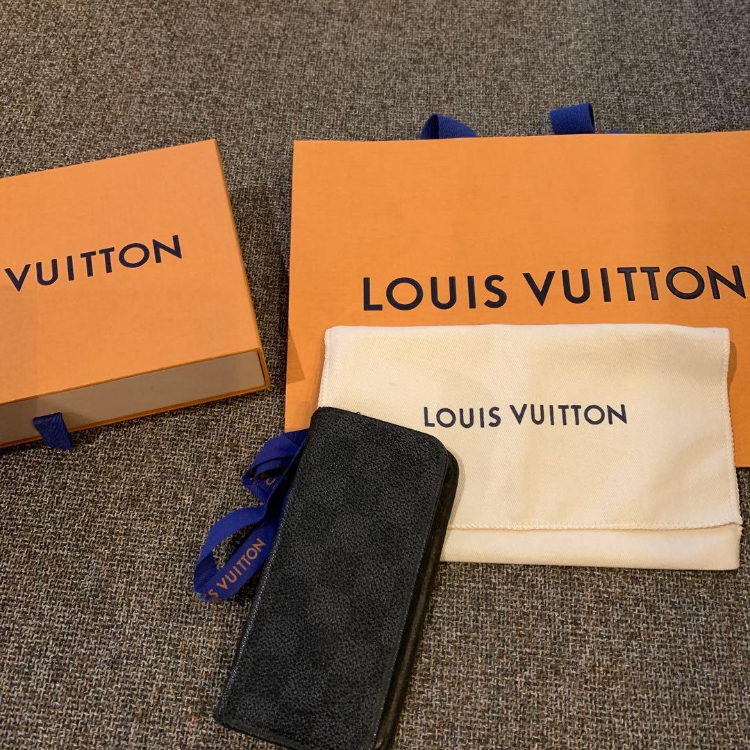 最終値下げ！iPhone7スマホケースダミエ箱保存袋紙袋、リボン付き