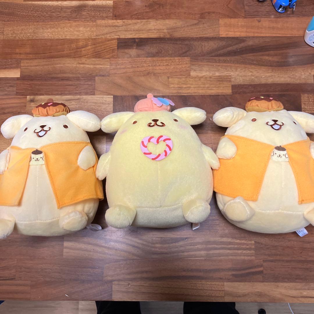 ポムポムプリン ぬいぐるみ、マスコットセット