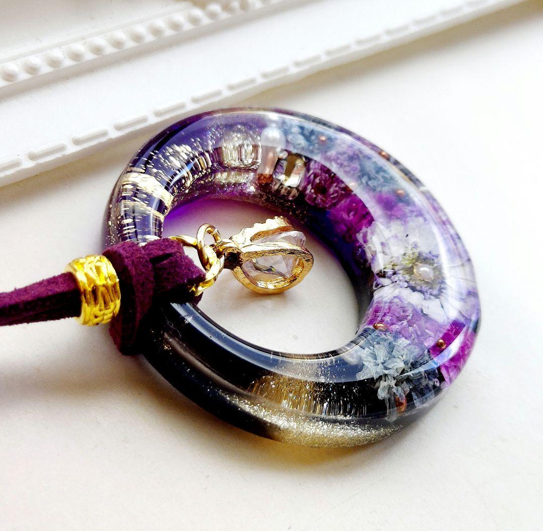 【1390】レジン　マトリカリア　ネックレス　ペンダント　ハンドメイド