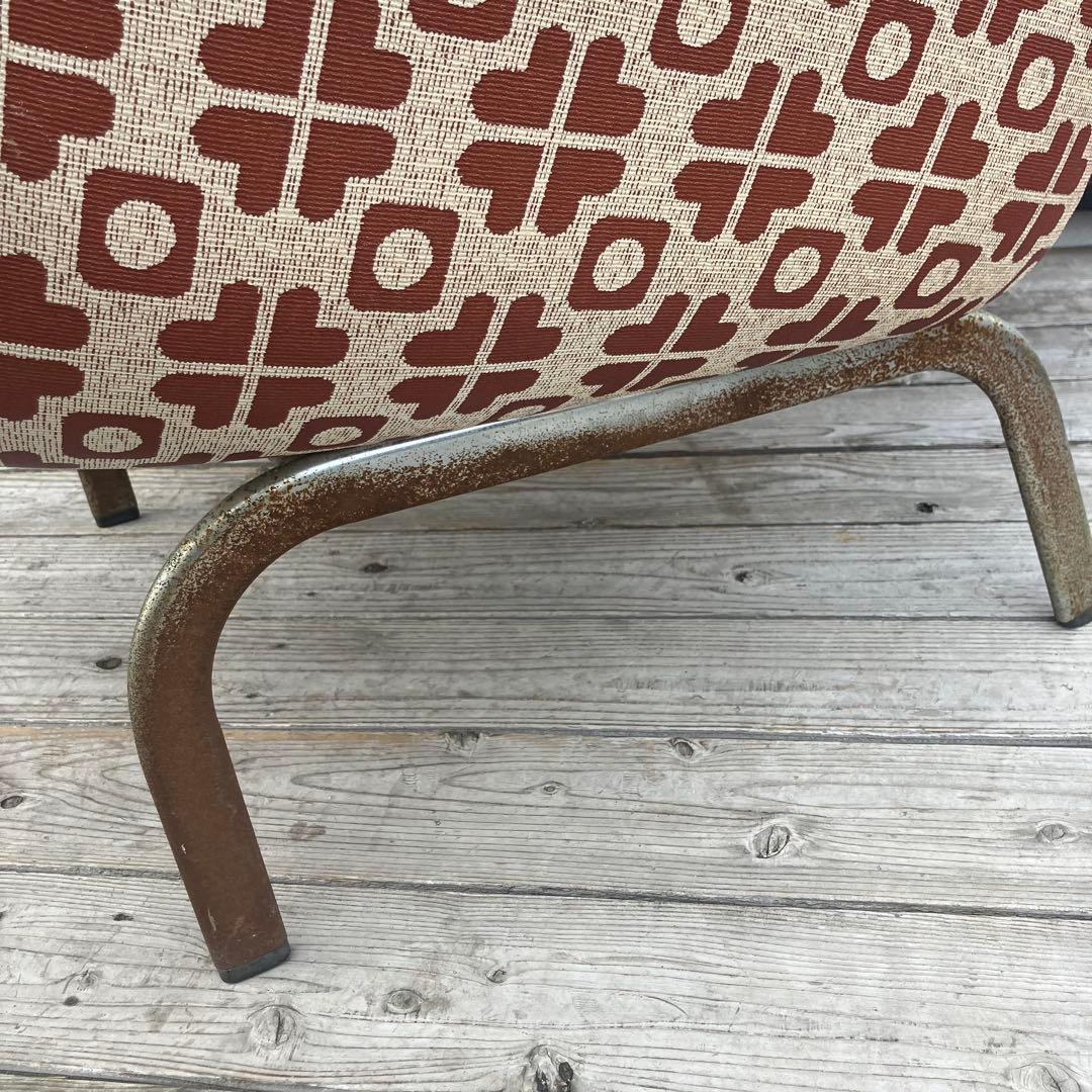 昭和レトロ ミッドセンチュリー 幾何学模様ソファー 1人掛けソファー 古家具