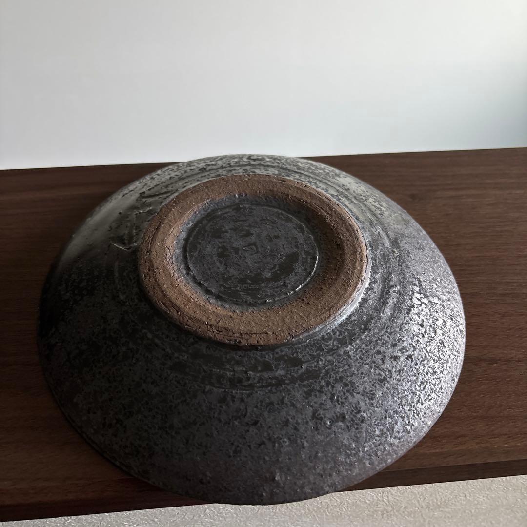 ◻️作家 遠藤素子さん◻️丸皿 鉄釉 M /3枚◻️新品未使用