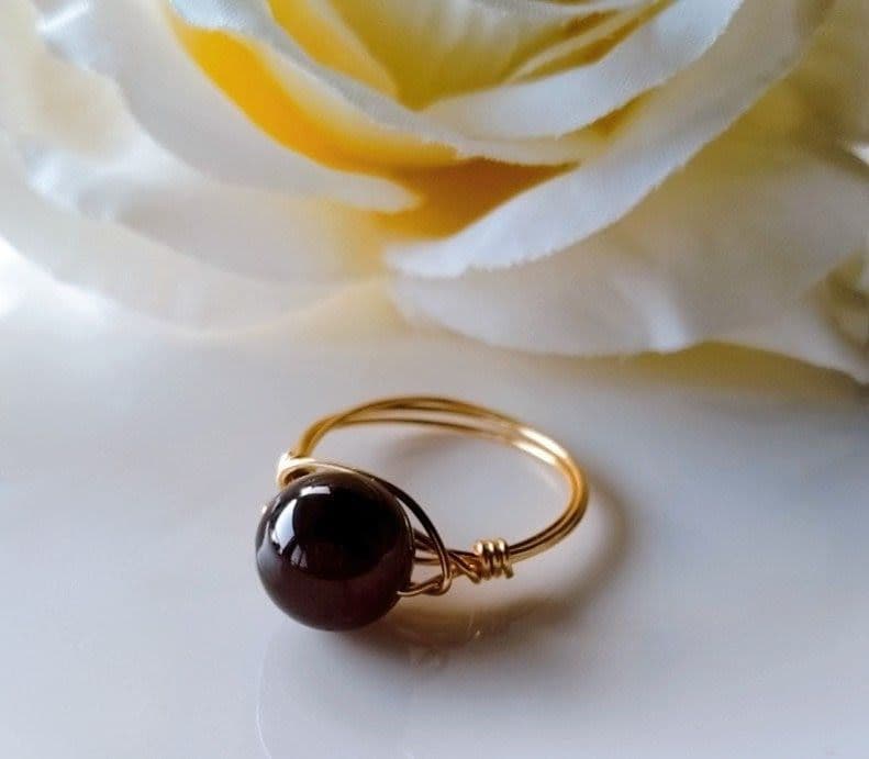 Kgf14 希少石 天然石 ブラジル産 スターガーネット リング