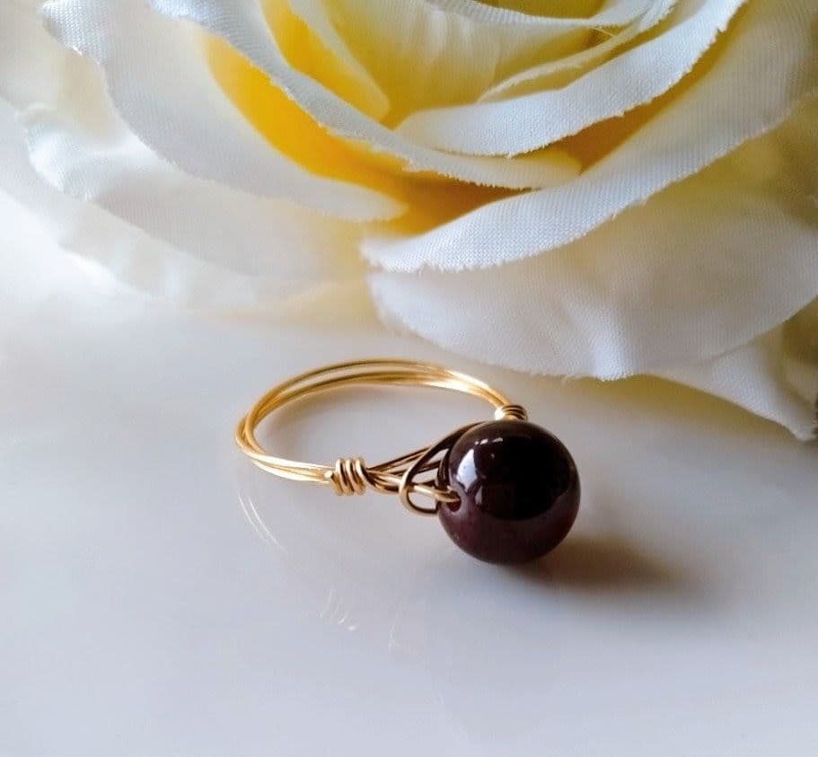 Kgf14 希少石 天然石 ブラジル産 スターガーネット リング