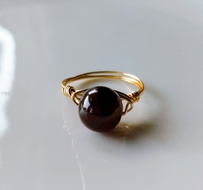 Kgf14 希少石 天然石 ブラジル産 スターガーネット リング