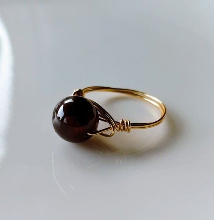 Kgf14 希少石 天然石 ブラジル産 スターガーネット リング