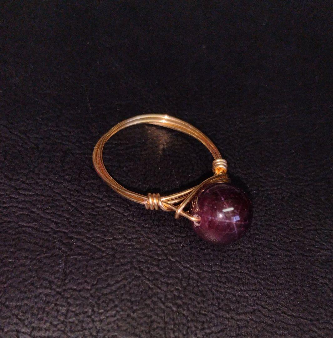 Kgf14 希少石 天然石 ブラジル産 スターガーネット リング