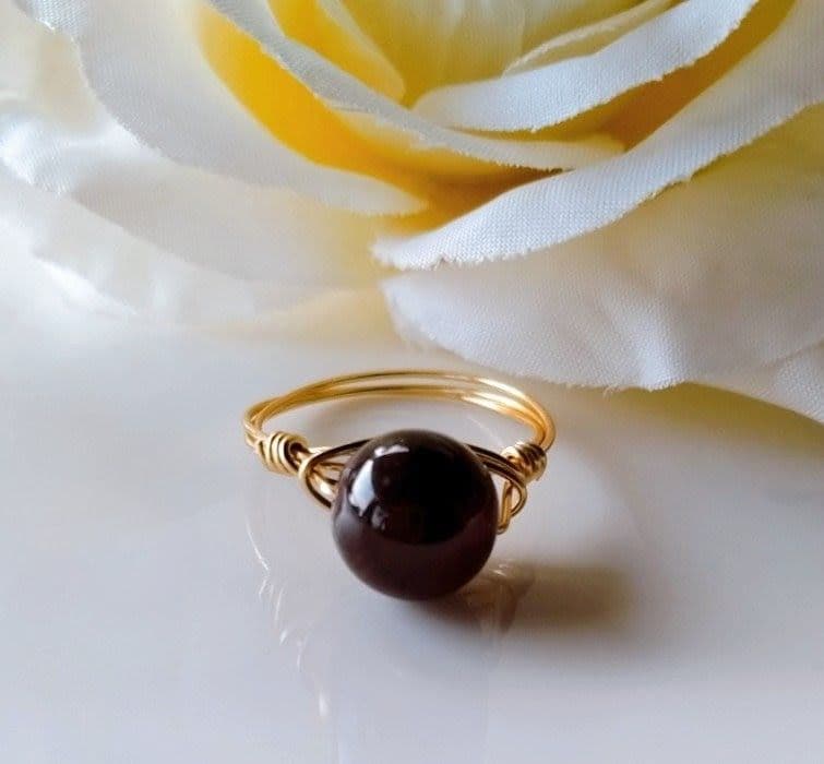 Kgf14 希少石 天然石 ブラジル産 スターガーネット リング