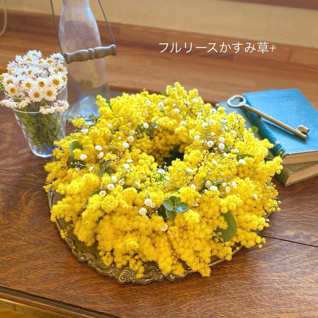 フレッシュな ミモザリース をお作りします パールアカシア