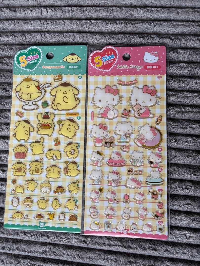 韓国版キャラクターぷくぷくシールセットまとめ売り