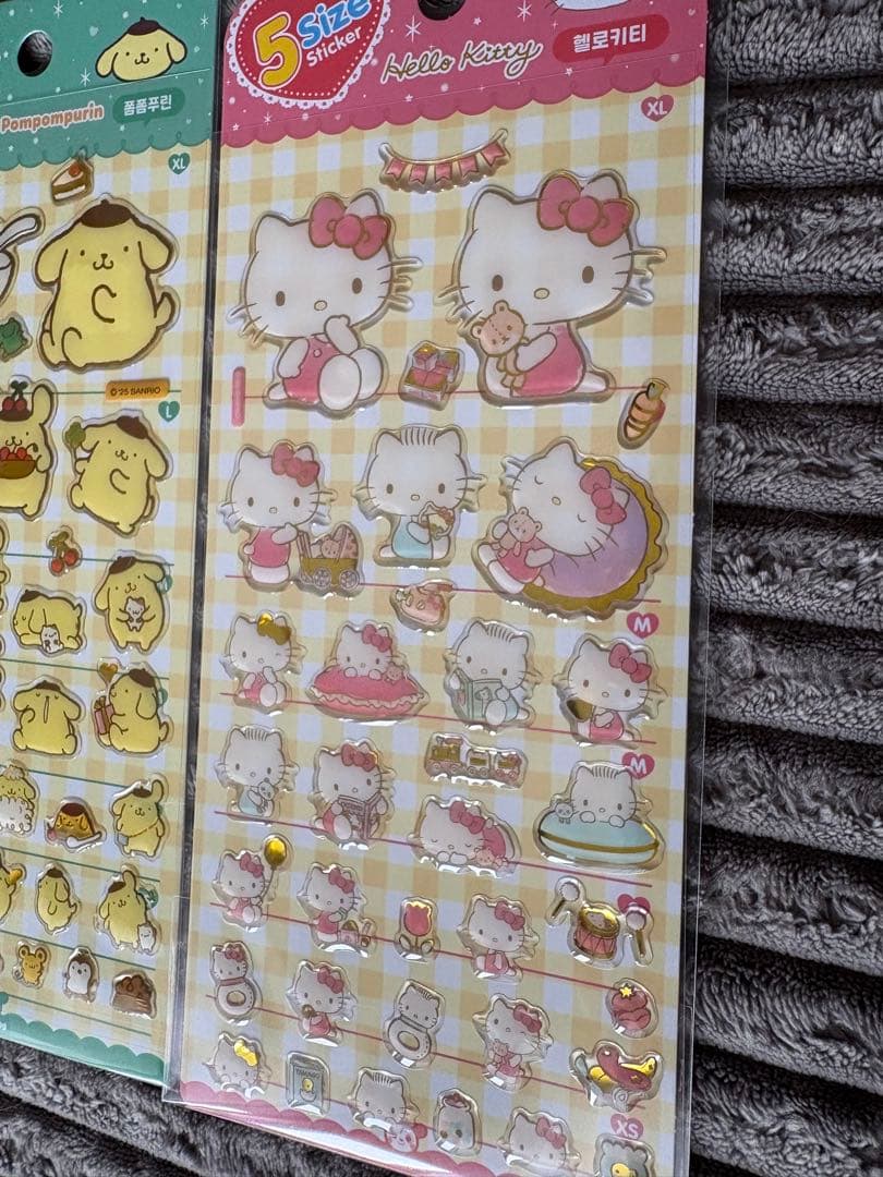 韓国版キャラクターぷくぷくシールセットまとめ売り