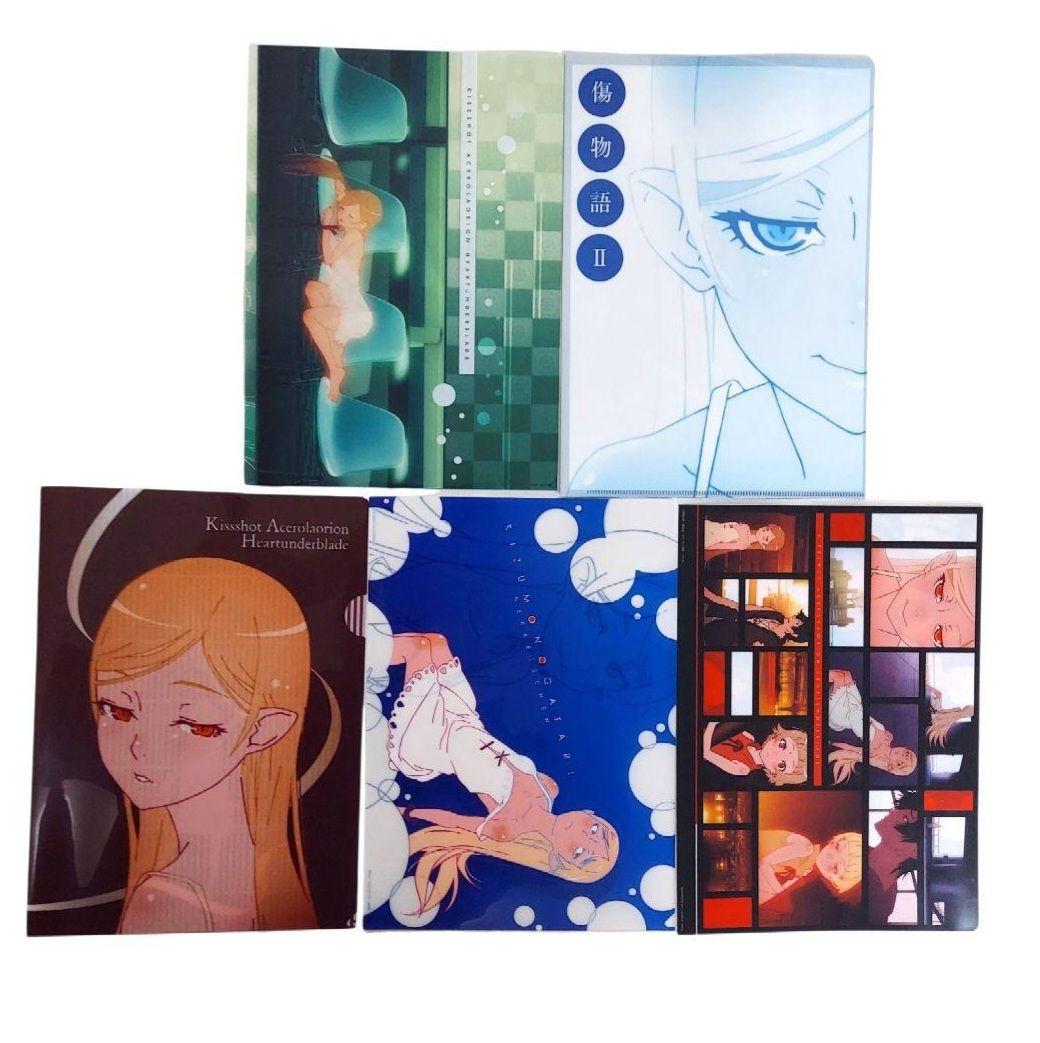 【送料込み】アニメ 物語シリーズ キャラクターグッズ クリアファイル セット売り