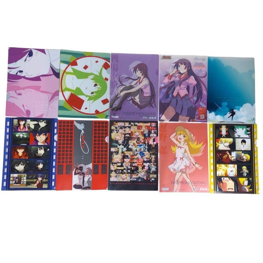 【送料込み】アニメ 物語シリーズ キャラクターグッズ クリアファイル セット売り