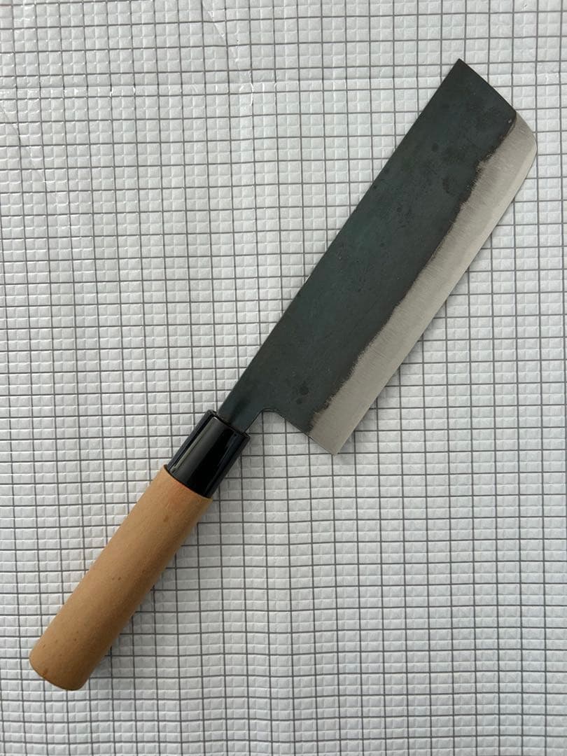 包丁 菜切包丁 菜切 165mm 黒打ち 朴丸柄