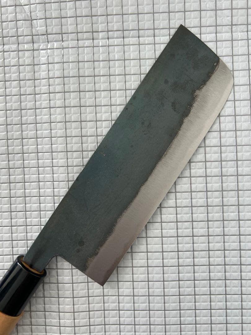 包丁 菜切包丁 菜切 165mm 黒打ち 朴丸柄