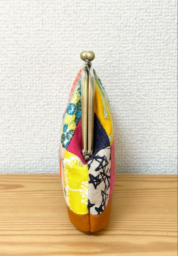 【該当者さま専用作品につきご購入不可となります】パッチワーク 親子がま口ポーチ