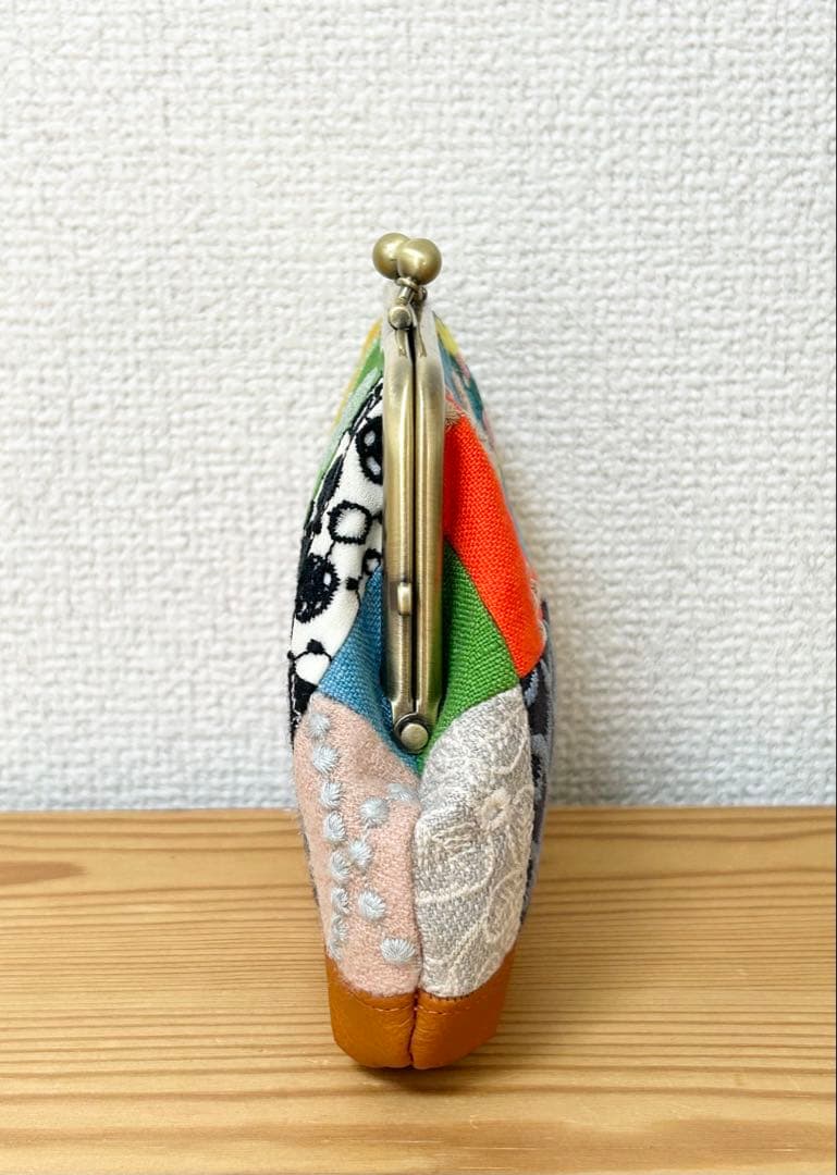 【該当者さま専用作品につきご購入不可となります】パッチワーク 親子がま口ポーチ