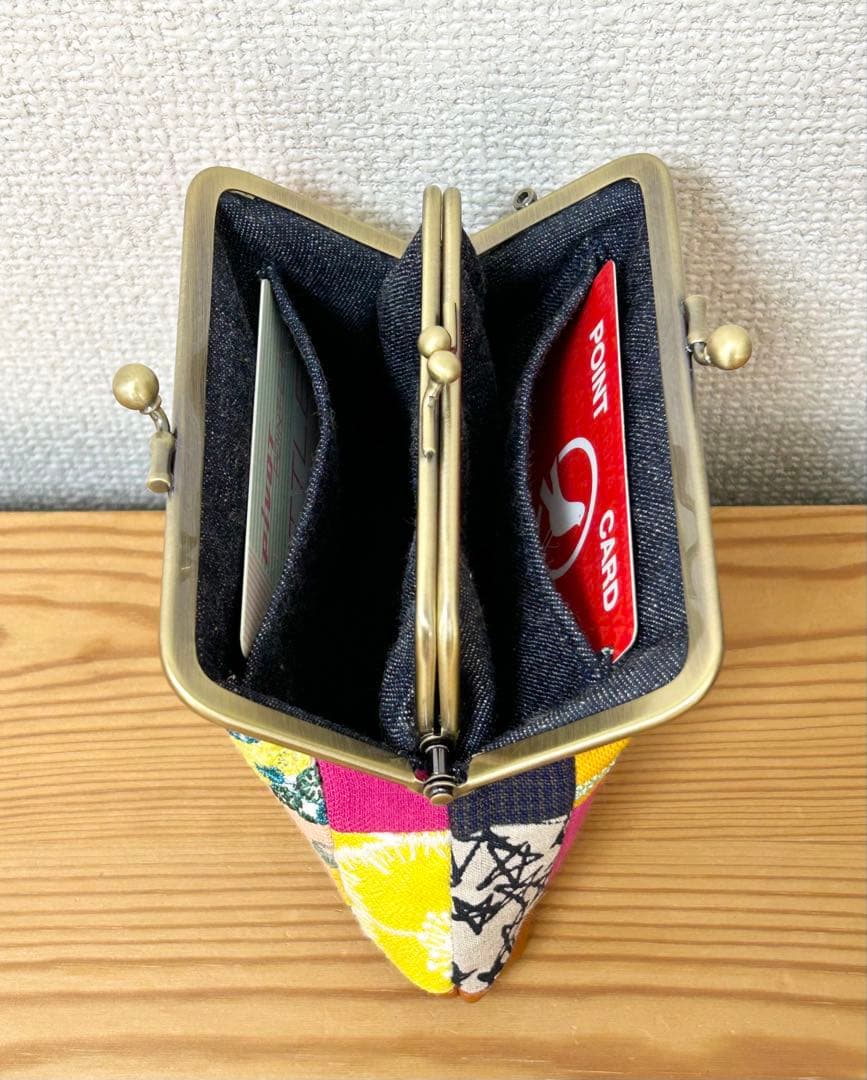 【該当者さま専用作品につきご購入不可となります】パッチワーク 親子がま口ポーチ