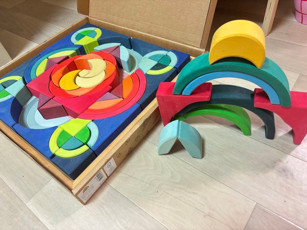 【美品・正規品】グリムス マンダラブロック Arcs in Squares 木製