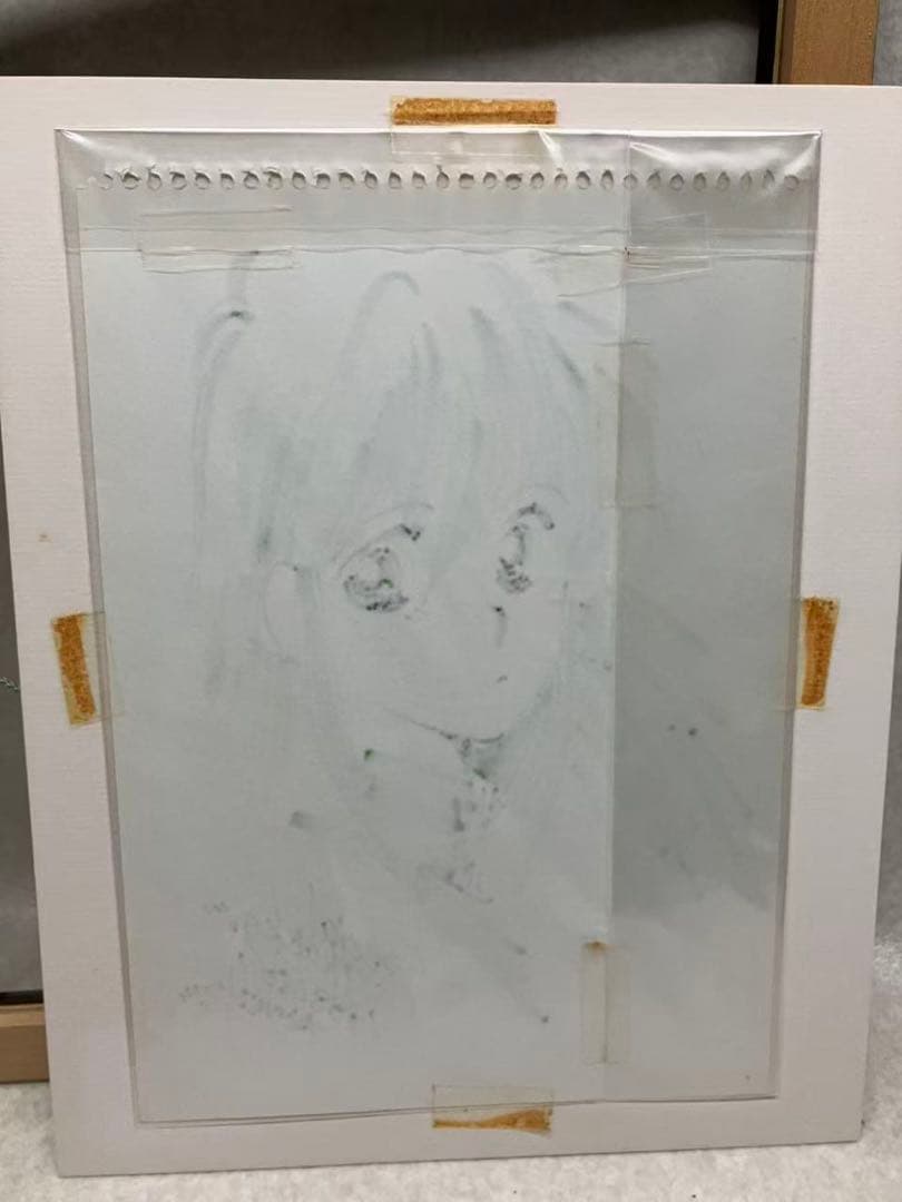 希少 門井亜矢 1988年 直筆サイン イラスト付き 色紙 かどいあや 真作絵画