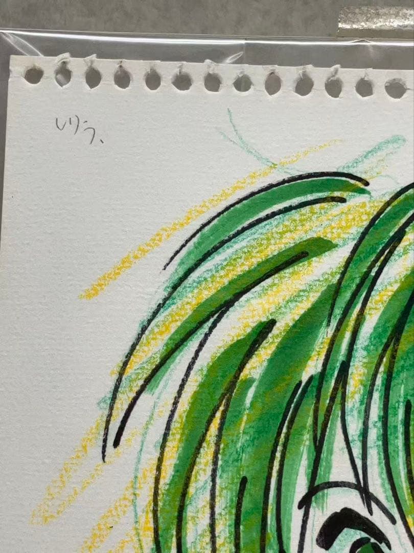 希少 門井亜矢 1988年 直筆サイン イラスト付き 色紙 かどいあや 真作絵画