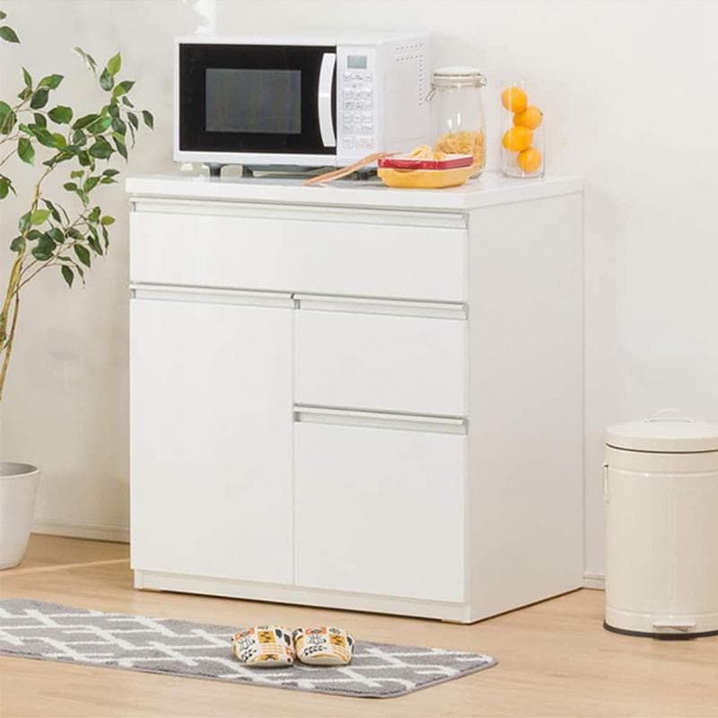 【美品】ニトリ キッチンカウンター キュリー2 80CT WH サイドボード