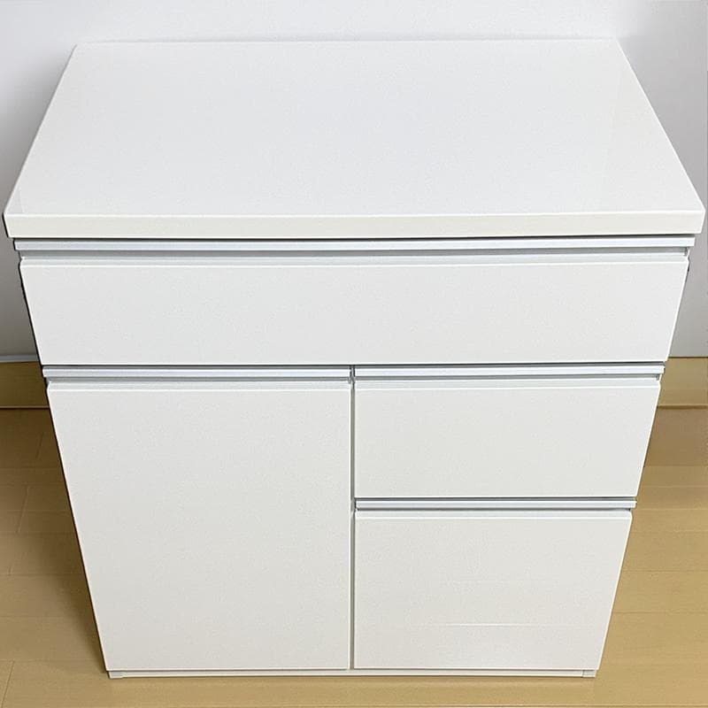 【美品】ニトリ キッチンカウンター キュリー2 80CT WH サイドボード