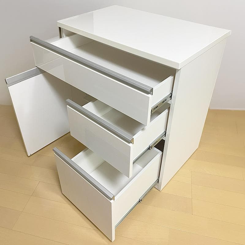 【美品】ニトリ キッチンカウンター キュリー2 80CT WH サイドボード