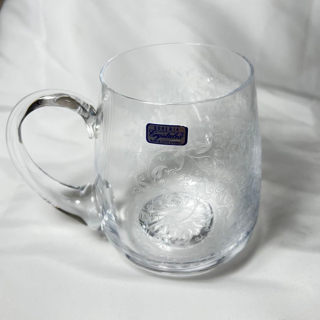 【新品】チェコ製　BOHEMIA グラス　6個セット＋ビールジョッキ