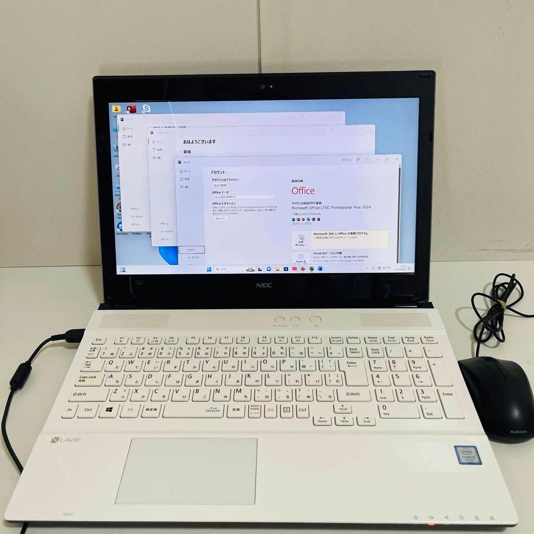 T383 NECノートパソコンSSD高速WEBカメラWindows11オフィス付