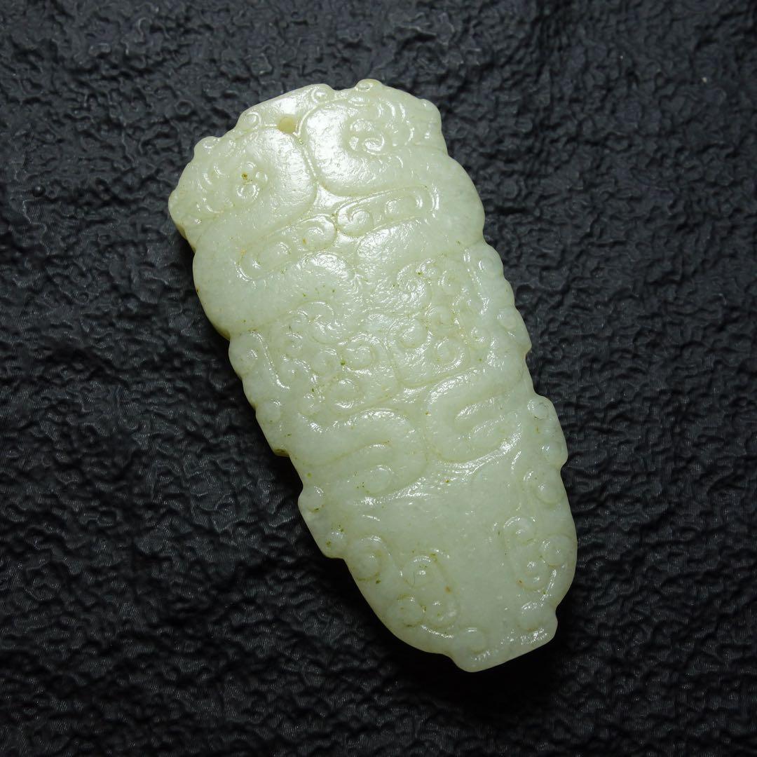 清時代 和田玉 玉牌 天然玉 彫刻玉佩 中国美術 コレクション C1A178