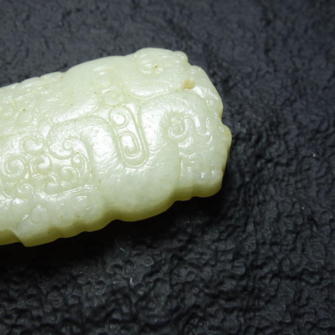 清時代 和田玉 玉牌 天然玉 彫刻玉佩 中国美術 コレクション C1A178