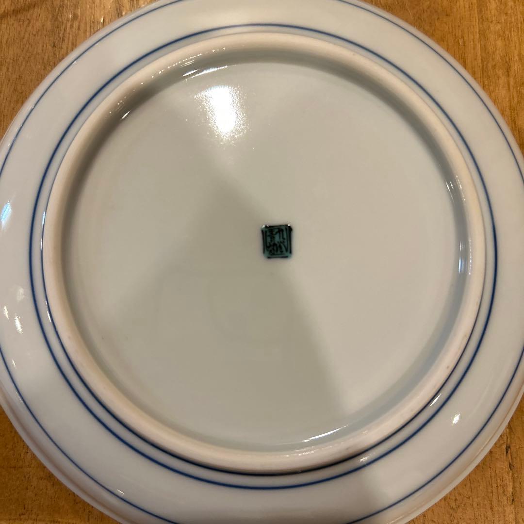 九谷焼　青郊窯　唐子絵変わり　平皿　五枚