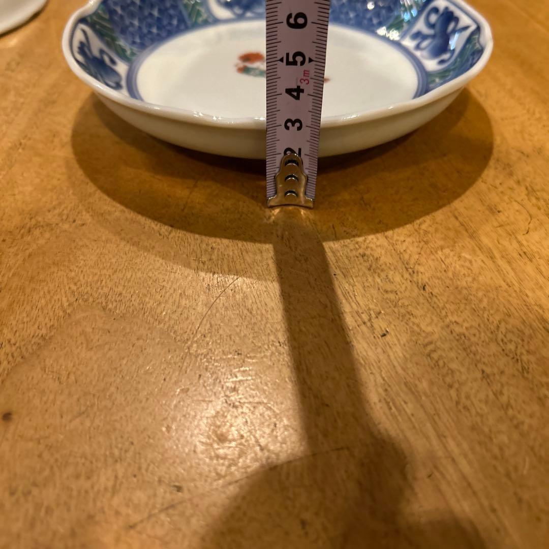 九谷焼　青郊窯　唐子絵変わり　平皿　五枚