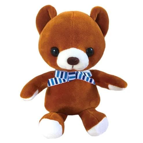 ぷにゅくま全７色セット　　１５㎝　カラフルリボン付きクマのぬいぐるみ