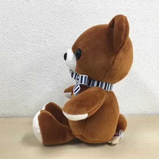 ぷにゅくま全７色セット　　１５㎝　カラフルリボン付きクマのぬいぐるみ