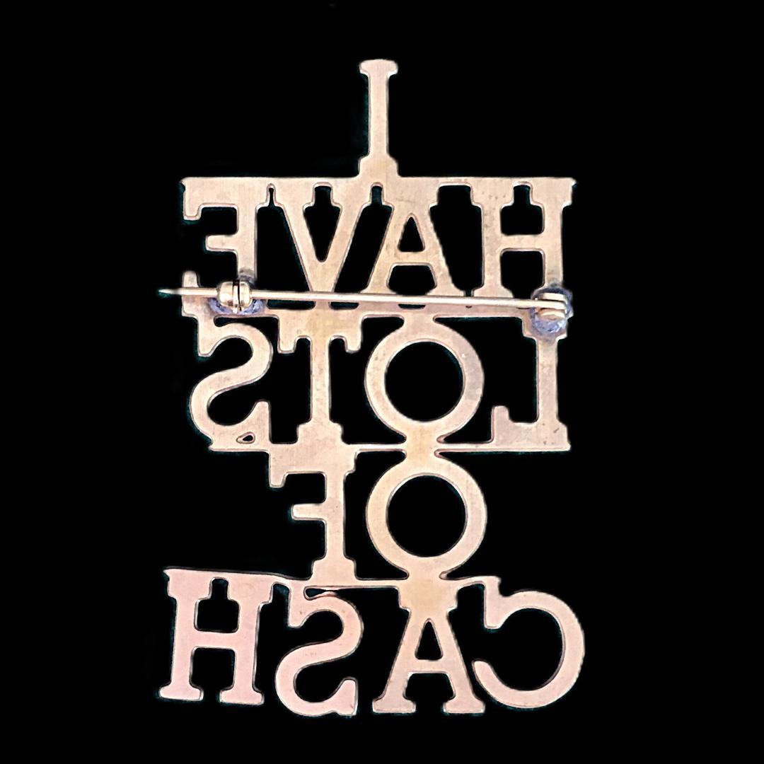 トムビーンズ80年代ピンバッジ “I HAVE LOTS OF CASH”
